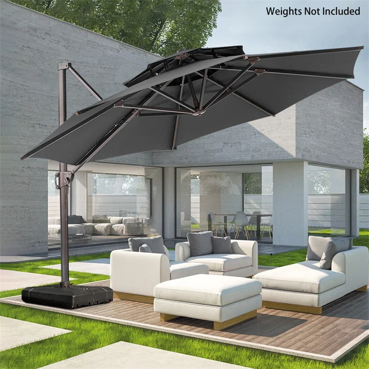 Umbrella Patio Fritháireamh 12ft Barr Dúbailte
