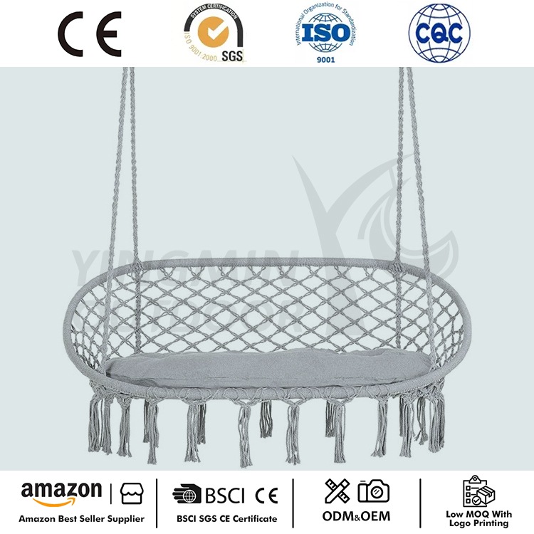 2 Duine Macrame Swing Hammock Cathaoir