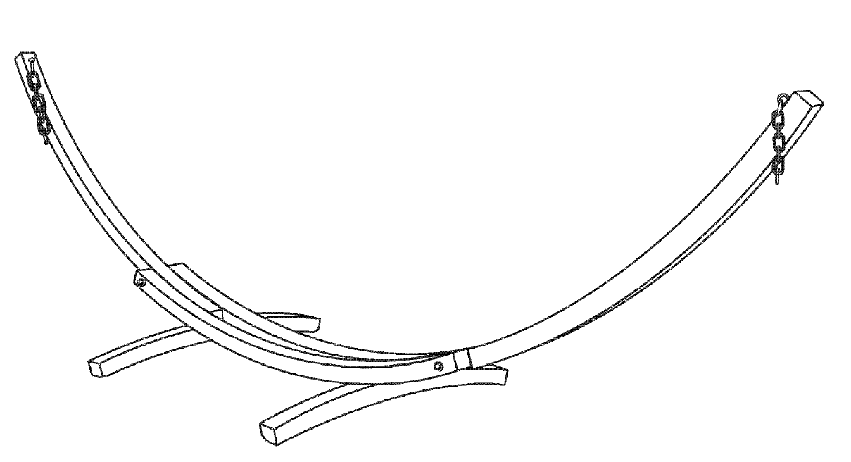 Treoracha Comhthionóil Seastán Wood Arc Hammock