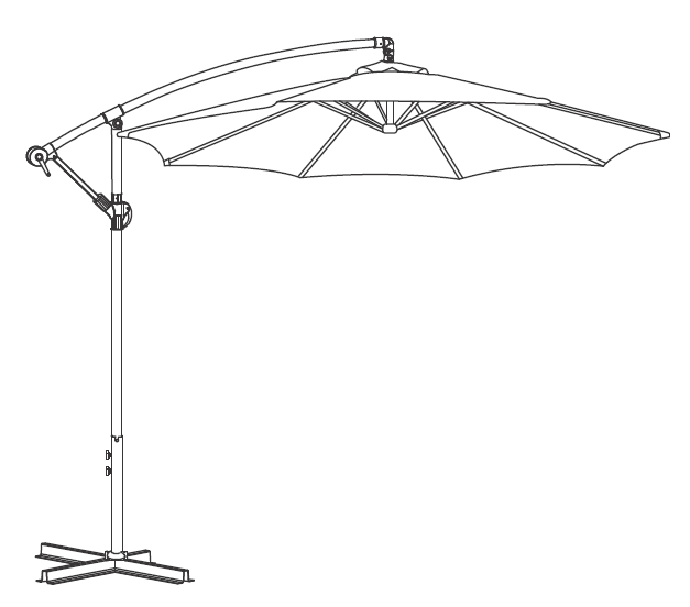 CONAS UMBRELLA 10' a fhritháireamh bain úsáid as do scáth fearthainne