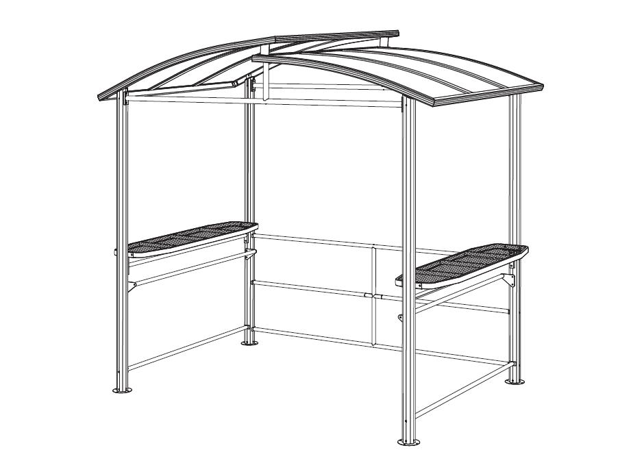 Conas gazebo BBQ 8 ft x 5 troigh a shuiteáil Treoracha Hardtop