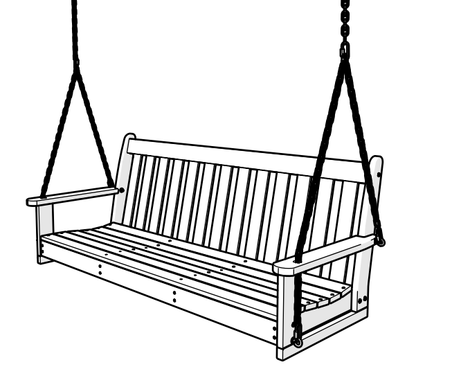Treoracha Tionóil Swing Póirse Binse Crochta Patio