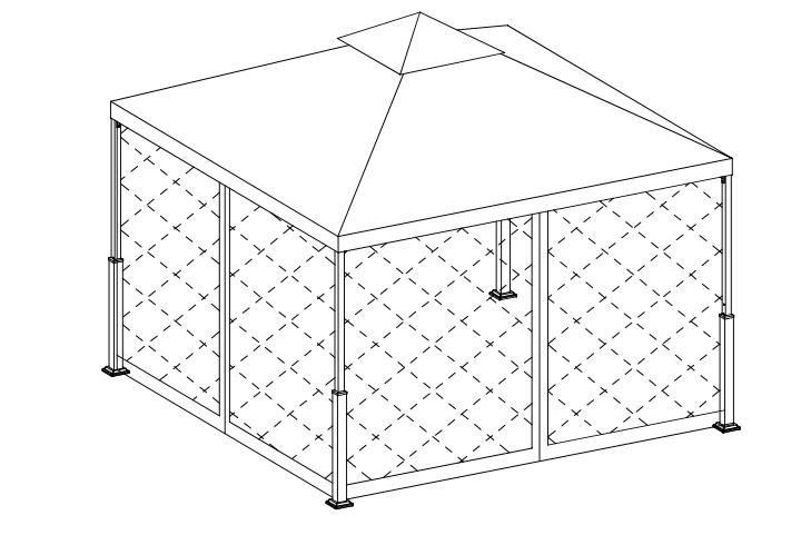 Treoir Suiteála Gazebo Gairdín Patio 10X10Ft