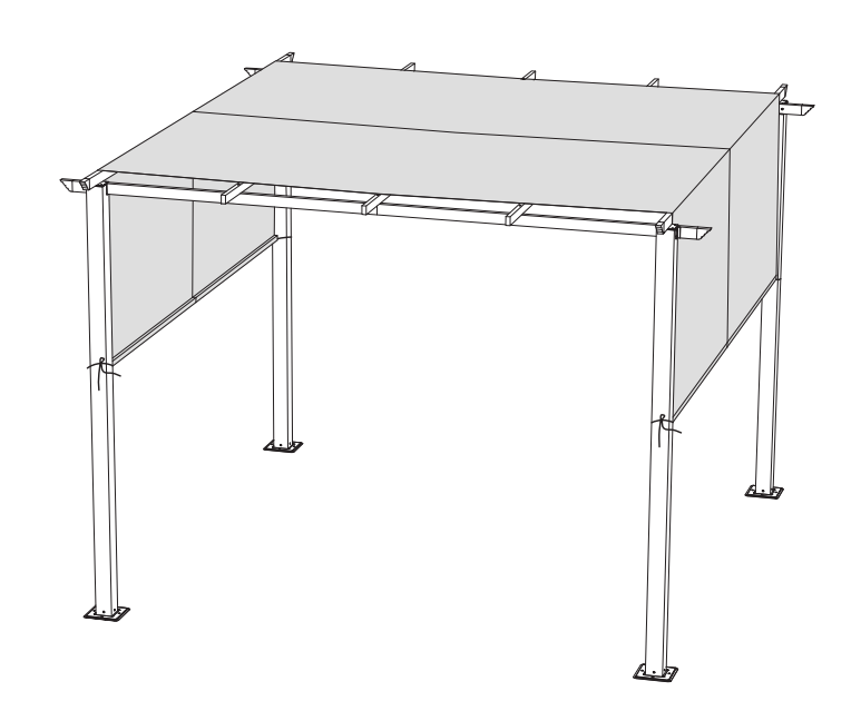 10'x10 'Treoracha Táirge Barr Pergola Barr Pergola