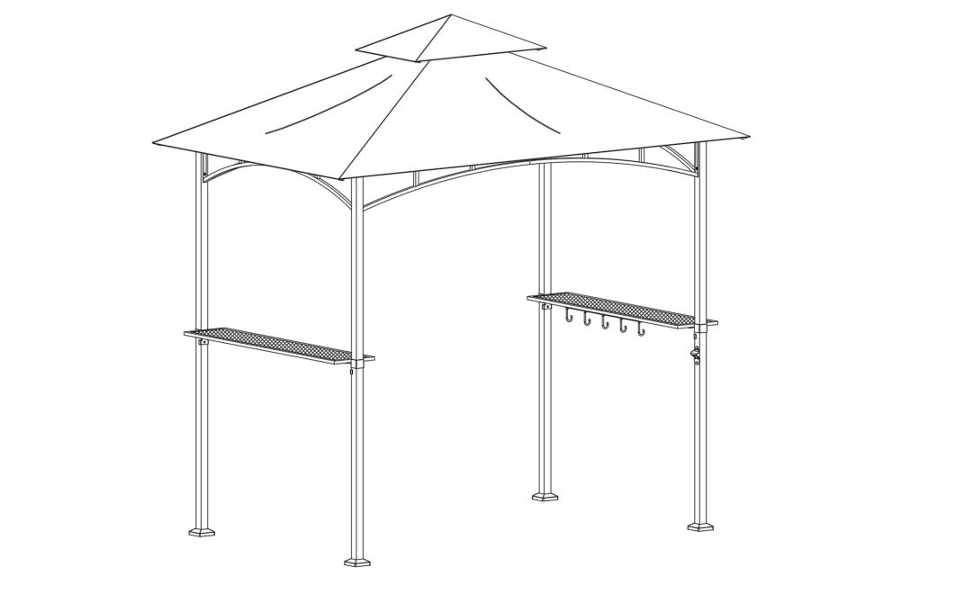 Treoracha suiteála gazebo grill cruach