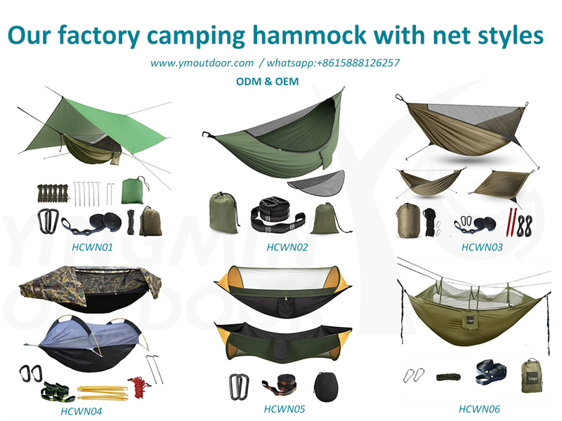 Cad iad na cineálacha hammocks campála le líonta le tacaíocht ó YMOUTDOOR