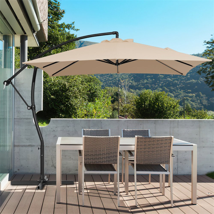 9 x 9 ft Fritháireamh Crochta Patio Cantilever Umbrella