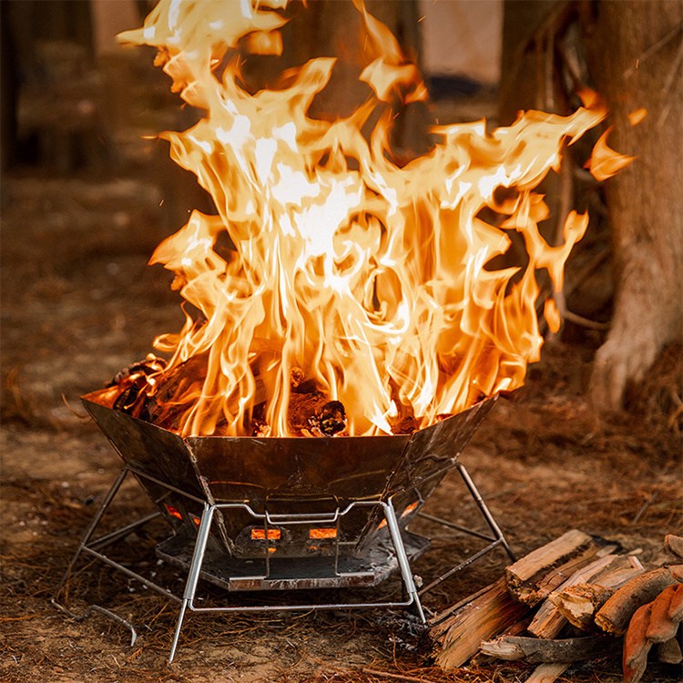 Clas Dóiteáin Campála Grill Tine Campa infhillte