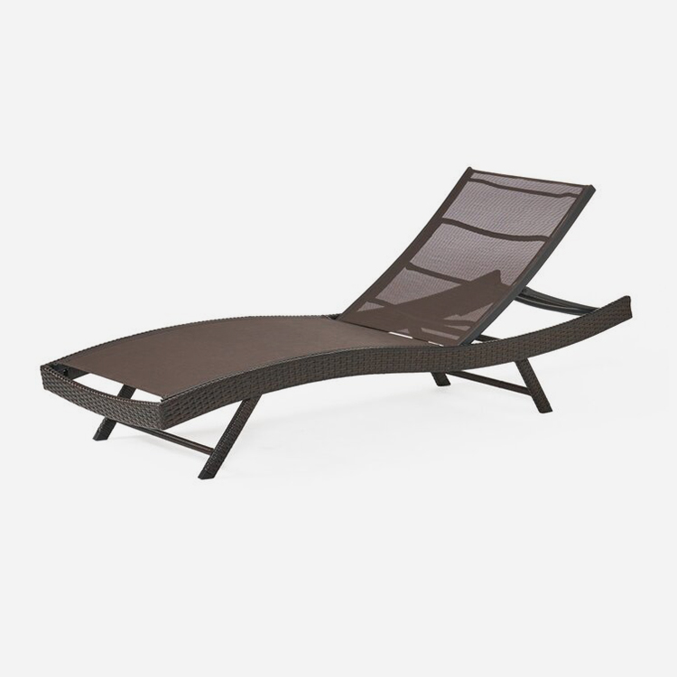 PATIO Cathaoir Lounge Chaise Rattan inchoigeartaithe