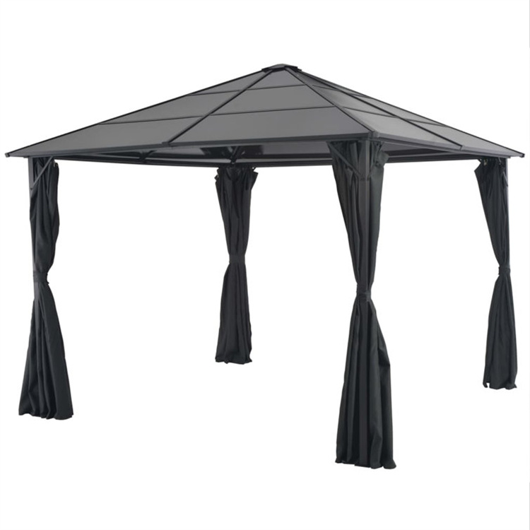 Patio Gazebo Le Cuirtín Alúmanam