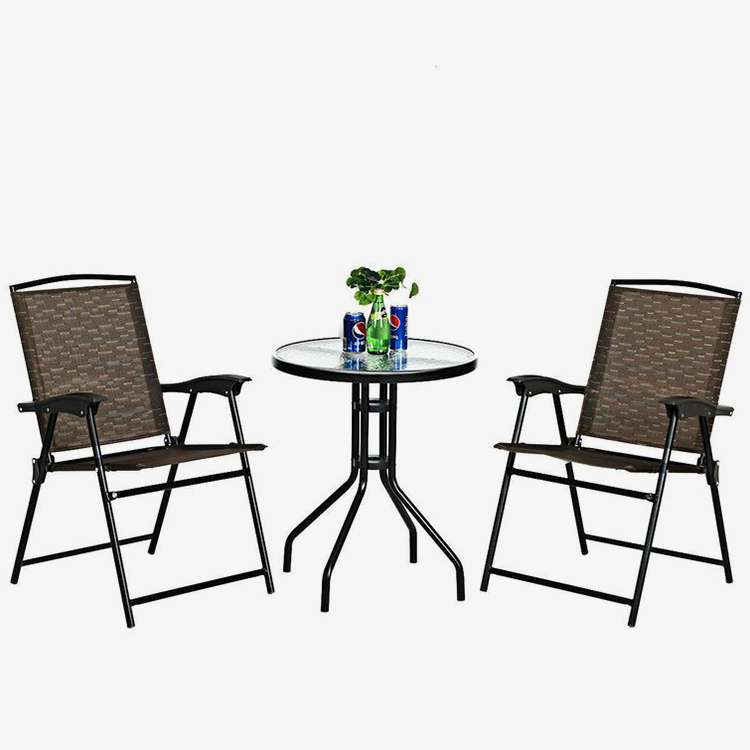 3 Píosa Fillte Patio Bistro Set