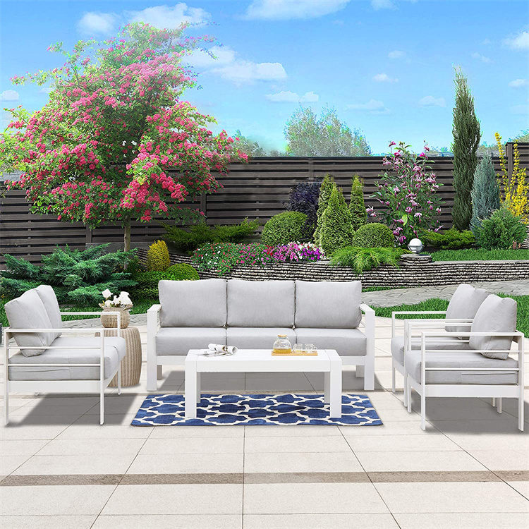 5-Pcs Set Alúmanam Patio Chat Set