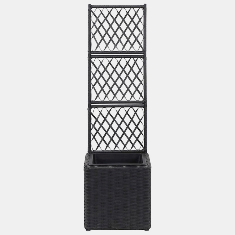 Leaba Ghairdín Ardaithe le Bosca Plandálaí Trellis